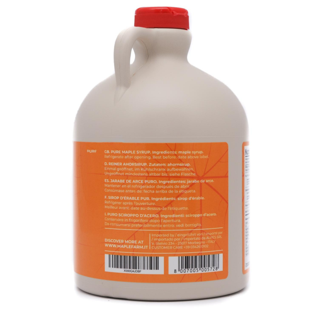Puro Sciroppo d'acero - Grade A - Dark Color - Robust taste - Caraffa da 1,89L (2,50Kg) - immagine 3