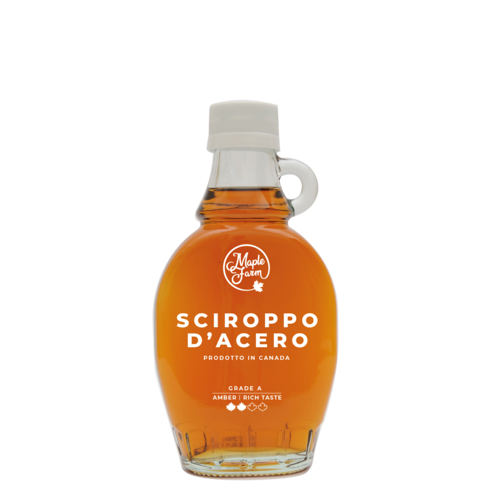 Puro Sciroppo d'acero - Grade A - Amber Color - Rich taste - Bottiglia da 189ml (250g)