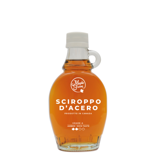 Puro Sciroppo d'acero - Grade A - Amber Color - Rich taste - Bottiglia da 189ml (250g)
