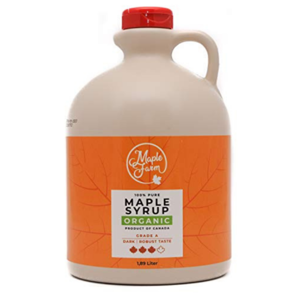 Puro Sciroppo d'acero - Grade A - BIO - Dark Color - Robust taste - Caraffa da 1,89L (2,50Kg)