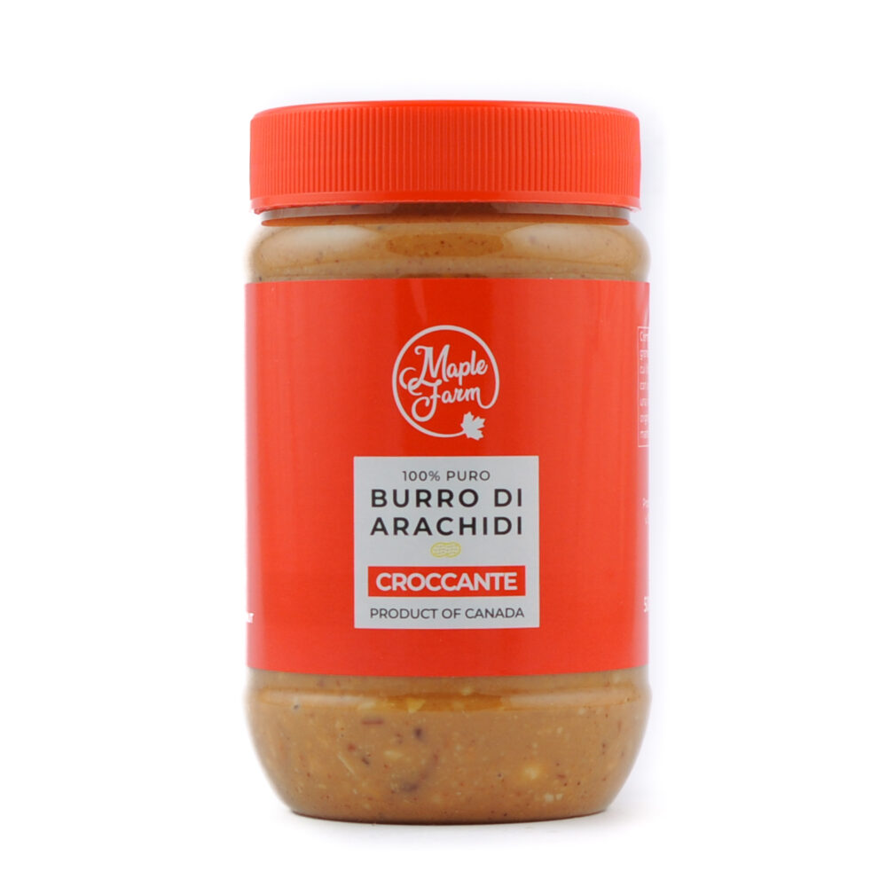 Puro Burro d'arachidi croccante (CRUNCHY) - Vaso da 500g