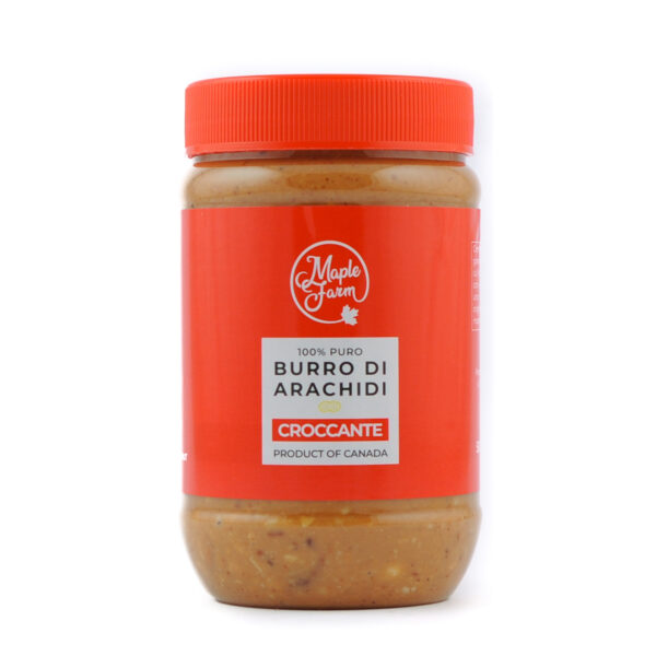 Puro Burro d'arachidi croccante (CRUNCHY) - Vaso da 500g