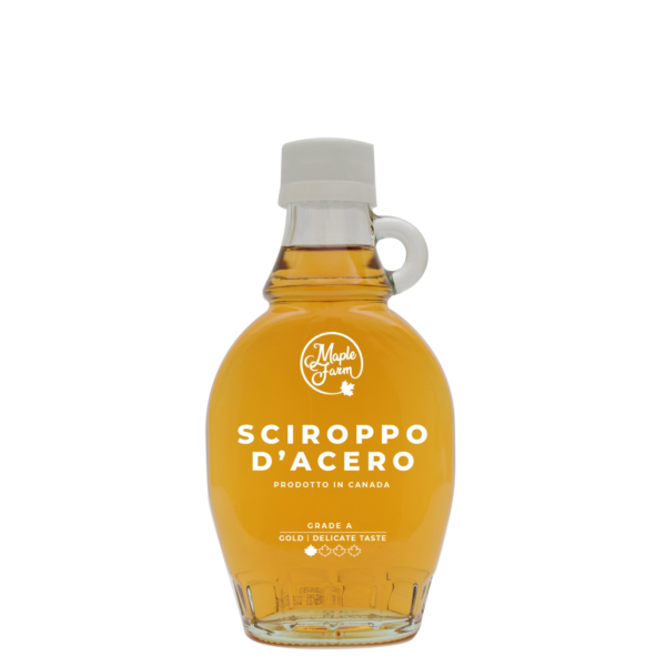 Puro Sciroppo d'acero - Grade A - Gold Color - Delicate taste - Bottiglia da 189ml (250g)