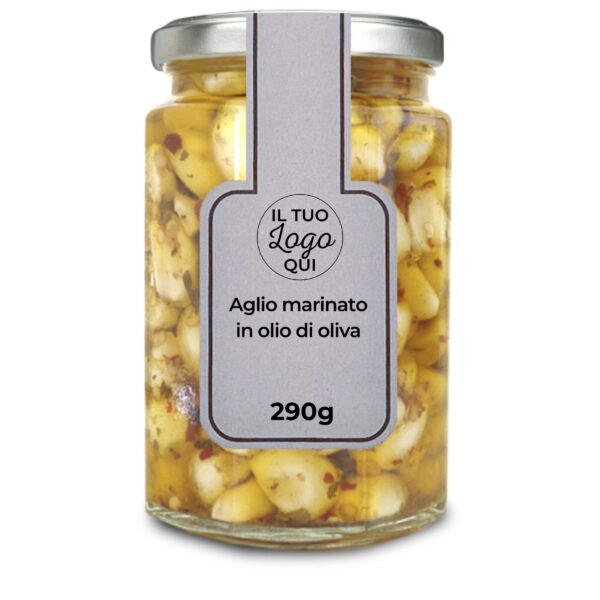 Aglio marinato in olio di oliva - Vasetto da 290g