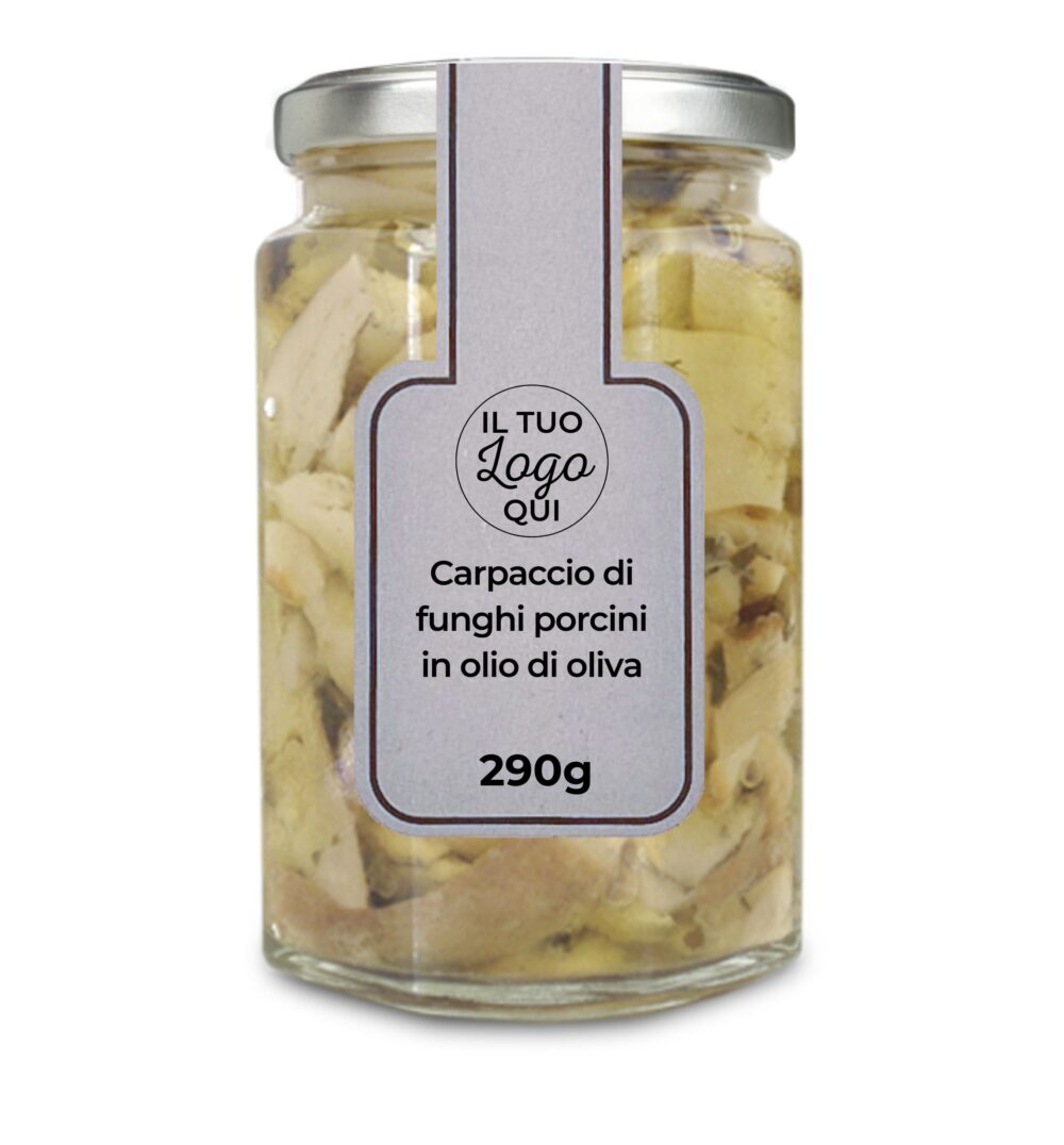 Carpaccio di Funghi Porcini in olio di oliva  - Vasetto da 290g