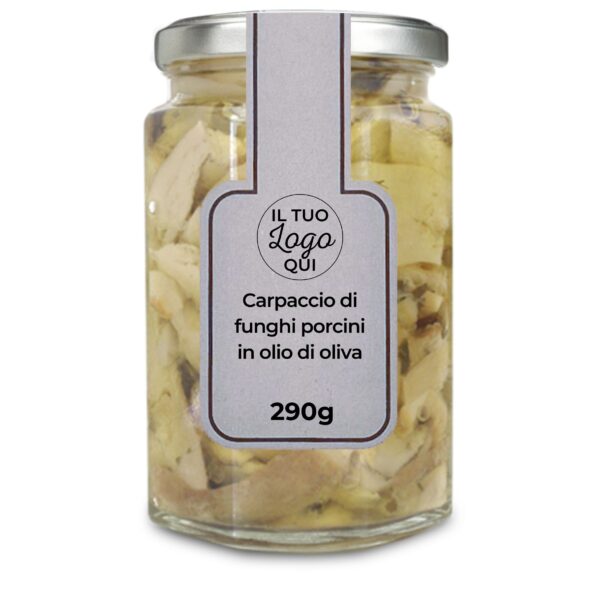 Carpaccio di Funghi Porcini in olio di oliva  - Vasetto da 290g