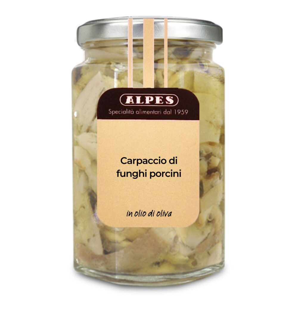 Carpaccio di Funghi Porcini in olio di oliva  - Vasetto da 290g