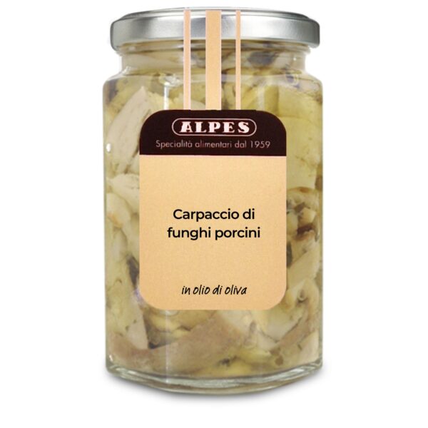 Carpaccio di Funghi Porcini in olio di oliva  - Vasetto da 290g