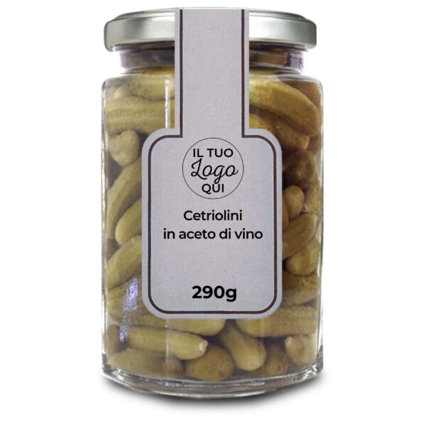 Cetriolini in aceto di vino delicato - Vasetto da 290g