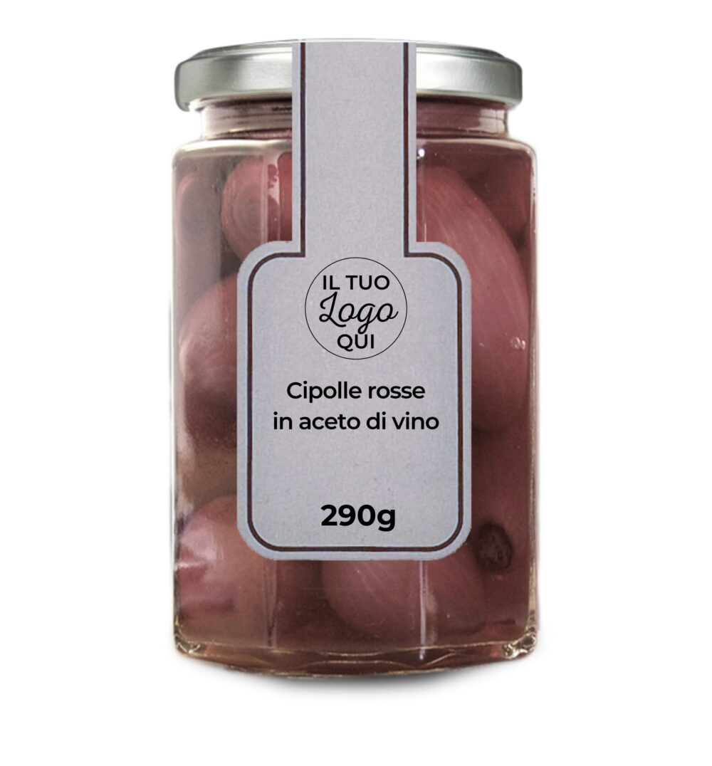 Cipolle rosse in aceto di vino delicato - Vasetto da 290g