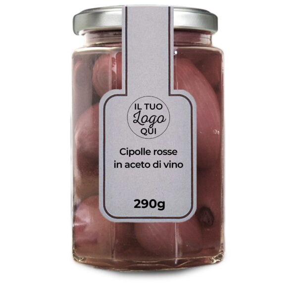 Cipolle rosse in aceto di vino delicato - Vasetto da 290g