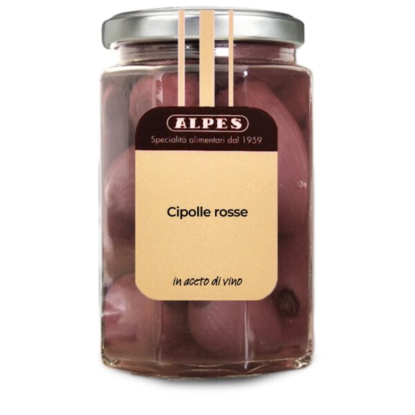 Cipolle rosse in aceto di vino delicato - Vasetto da 290g