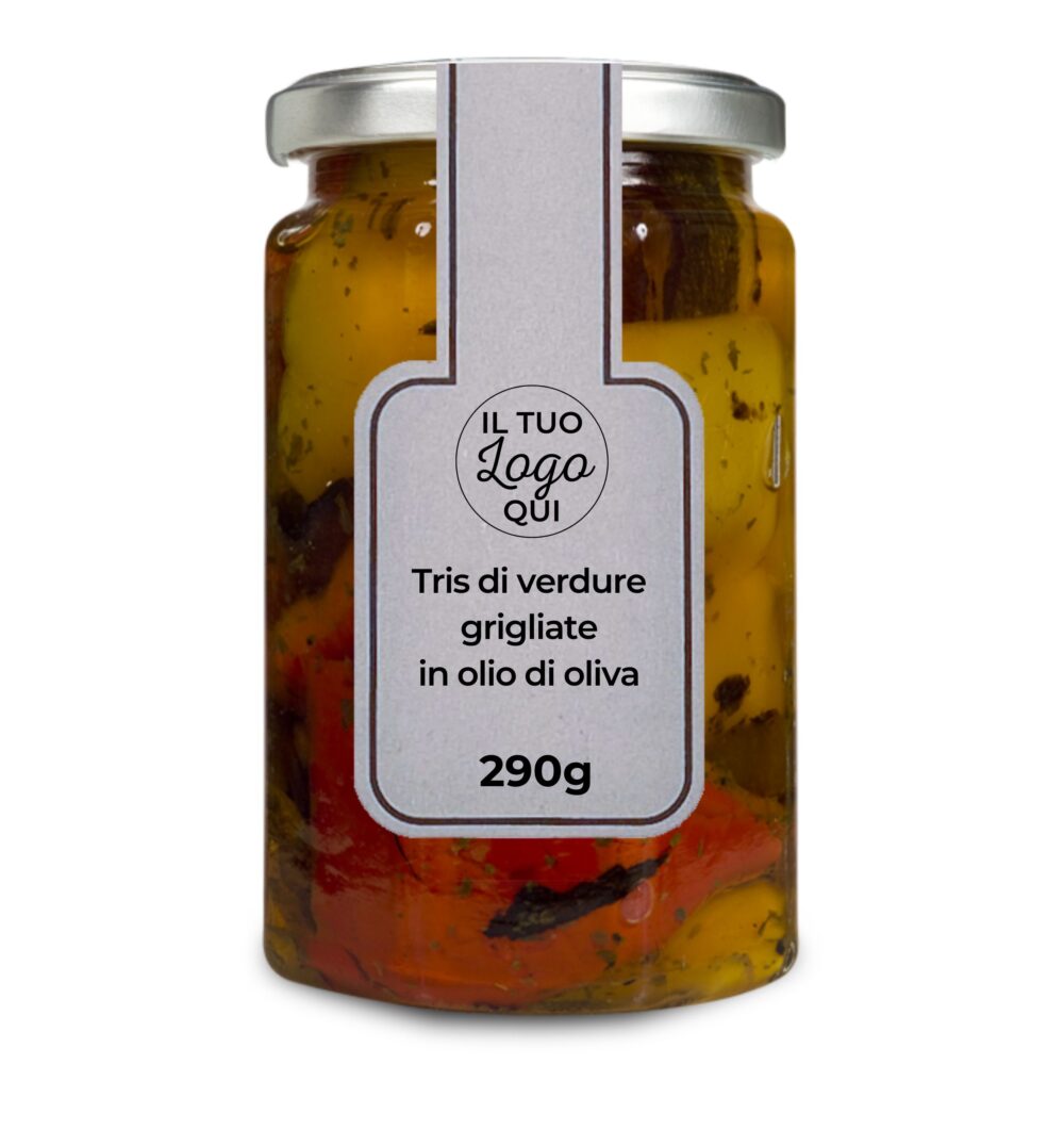 Tris di verdure grigliate in olio di oliva - Vasetto da 290g
