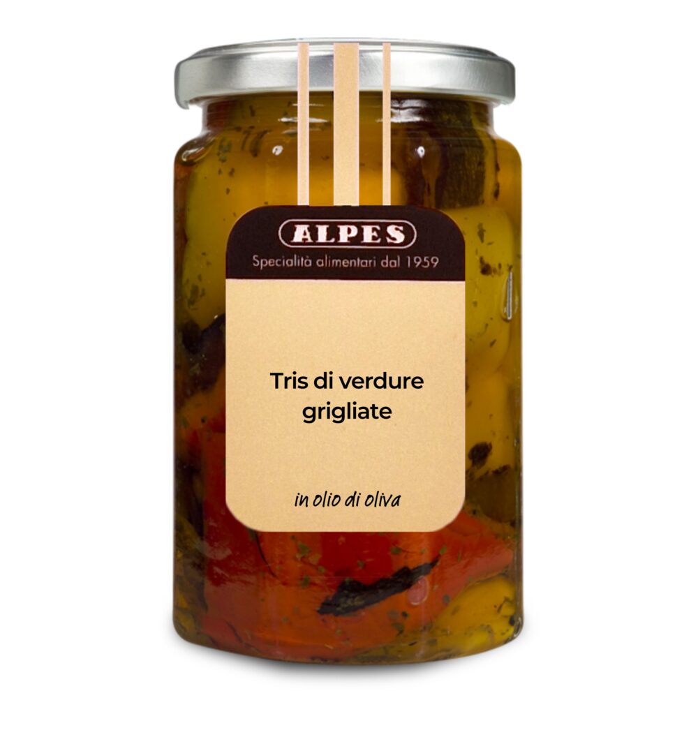Tris di verdure grigliate in olio di oliva - Vasetto da 290g