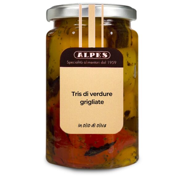 Tris di verdure grigliate in olio di oliva - Vasetto da 290g
